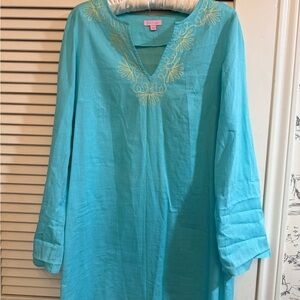 Lilly Pulitzer Blue Embellished Tunic NWOT